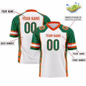 Uniforme de sport personnalisé en polyester 100% - Jersey de football américain personnalisé à rayures imprimées ou cousues - Couleur personnalisée - Product Image 2