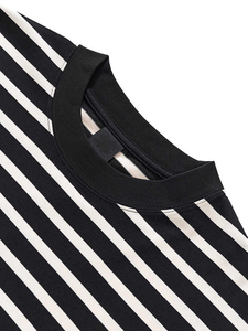 Camiseta de Hombre de Manga Corta con Cuello Redondo y Rayas, Estilo Americano, 230g, Venta Directa de Fábrica, Talla Grande - Product Image 2