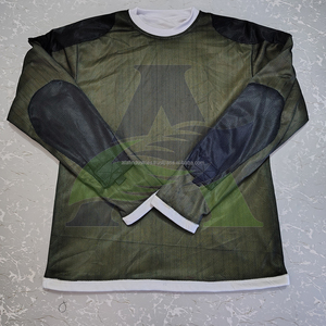 เสื้อยืดมอเตอร์ไซค์แบบเต็มตัวบุผ้าเคฟลาร์สำหรับผู้ชาย ผลิตตามสั่ง (OEM) ได้รับการรับรองมาตรฐาน CE พร้อมแผ่นป้องกันสำหรับนักขี่มอเตอร์ไซค์ ทนต่อการเสียดสี - Product Image 5
