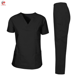 Wholesale Price Hospital Uniforms Polyester Twill Fabric High Quality Durable Stitching Comfortable Unisex Customized <b>Scrub</b> <b>Sets</b> - Product Image 1