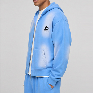 Survêtements à capuche streetwear personnalisés de haute qualité avec fermeture éclair, OEM/ODM, très demandés, survêtements streetwear surdimensionnés à fermeture éclair - Product Image 6