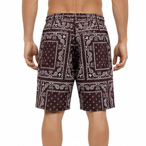 High Quality 100% Polyester Knitted Fabric Plus Size Mid Breathable Solid Drawstring Sublimation <b>Shorts</b> Classical Trends Front - Product Image 3