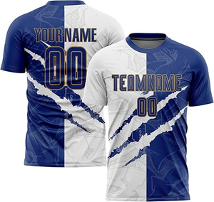 Camisetas de Fútbol Unisex al por Mayor para Verano, con Número y Logotipo Personalizados, Impresión Digital, Manga Corta, Transpirables, de Secado Rápido, Ligeras, 100% - Product Image 6