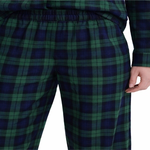 Pyjama pour femmes, manches longues, à carreaux, deux pièces, doux et confortable, tissu léger, coutures durables - Product Image 4