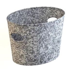 Macetas Redondas de Hierro y Mimbre de la Mejor Calidad, Color Negro Mate y Natural, Macetas de Mimbre y Hierba Marina para Jardín y Flores - Product Image 3