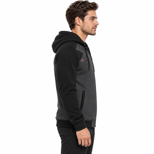Custom Men Zipper Hoodie Full <b>Zip</b> <b>Hooded</b> Sweatshirt Soft Fleece Fabric Lightweight Construction Comfortable Fit Casual Apparel - Product Image 3
