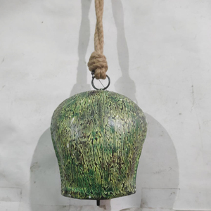 Christmas Metal Hanging Cow Bell Vintage Embossed Flower Holiday Ornament <b>Rustic</b> Xmas Tree <b>Door</b> Decoration Wholesale Supplies - Product Image 6