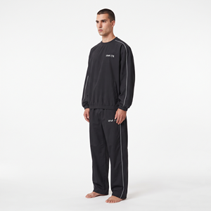 Ensemble de survêtement léger et surdimensionné en 100 % polyester avec logo brodé, idéal pour l'entraînement – Fabrication OEM - Product Image 2