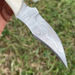 Custom Damascus Skinning <b>Knife</b> Handmade Fixed Blade Hunting <b>Knife</b> with <b>Bone</b> <b>Handle</b> OEM Manufacturer - Product Image 6