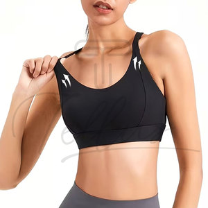 Made in Pakistan Women's Plus Size High Support Sports Bra with Front Logo Spandex/Polyester Active Wear OEM Service - Product Image 3