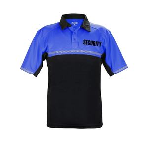 Polo de trabajo de alta visibilidad personalizado para hombre, uniforme de guardia de seguridad de ajuste regular con rayas reflectantes, certificado ANSI - Product Image 2