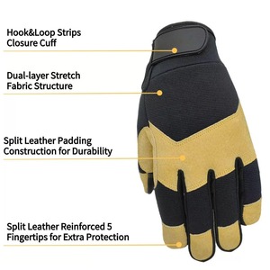 Nouveauté - Vêtements décontractés - Gants de conduite unisexes en cuir de haute qualité - Antidérapants - Coupe-vent - Écran tactile - Doigts entièrement couverts - Product Image 2