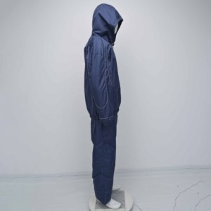 Survêtement streetwear imprimé réversible respirant et écologique à capuche, coupe décontractée, 2 pièces, avec logo personnalisé, vente en gros - Product Image 2
