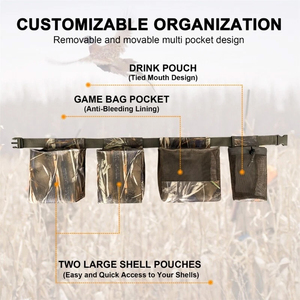 Bolsa de Caza Camuflada con Cinturón, Chaleco Multibolsillos para Caza de Aves, Riñonera de Malla, Equipo de Tiro al Aire Libre y Entrenamiento de Perros - Product Image 6