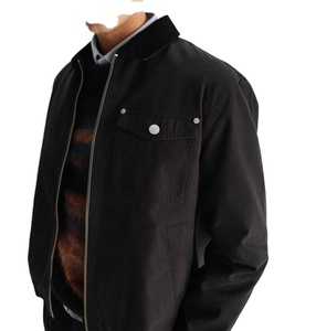 Veste en jean vintage personnalisée pour homme, style usé, tendance streetwear, veste de travail en toile de coton - Product Image 4