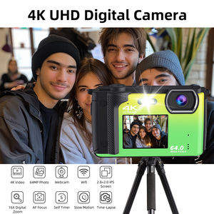 กล้องดิจิตอล 4K HD รุ่นใหม่ล่าสุดปี 2026 หน้าจอ IPS คู่ขนาด 2.8+2.0 นิ้ว โฟกัสอัตโนมัติ ซูมดิจิตอล 16 เท่า กล้องเว็บแคม Wifi สำหรับถ่ายวิดีโอ Vlog และการถ่ายภาพ - Product Image 2