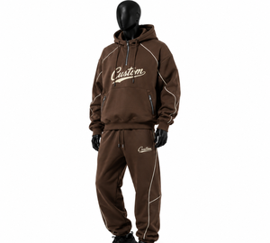Men's Fitness Tracksuit Full <b>Zip</b> <b>Hooded</b> Sports Set with Comfortable Stretch Fabric - Product Image 5