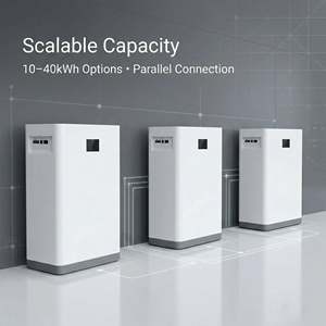 OEM Wholesale 51.2V LiFePO4 Home ESS <b>Wall</b> Mounted Battery 5kWh 10kWh 15kWh LCD Touchscreen CAN RS485 BESS - Product Image 2