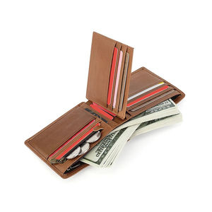 High Quality Genuine Leather RFID Blocking Short Size <b>Men's</b> <b>Wallets</b> Wholesale Top Selling - Product Image 1