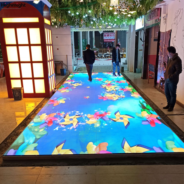 Interactive Dance Floor P3.91 IP65 LED Screen with Animation for Shopping Mall Events Stages Outdoor Video Wall Panel