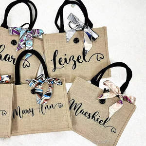 Bolsa de Compras Grande Ecológica de Yute Natural con Asas de Algodón para Supermercado y Uso Diario - Product Image 5