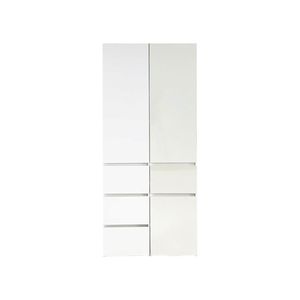 Sistema Armadio Modulare Elise in Legno Bianco con Specchio, Soluzione Elegante per Guardaroba - Product Image 2