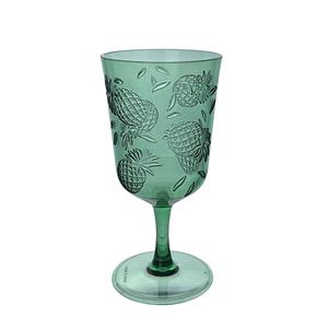 Verre à vin en acrylique plastique classique bleu à motif ananas pour les fêtes - Product Image 2