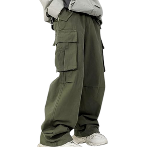 Best Price Hot Selling High Street Mid Waist Oversized Men's Cargo Pant Casual Trousers Breathable Eco-Friendly Loose Pants - Product Image 1