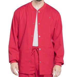 ชุดเสื้อสครับแพทย์แขนยาวเสื้อคอกลมเครื่องแบบโรงพยาบาลยอดนิยมดีไซน์ใหม่สำหรับผู้ชาย - Product Image 1