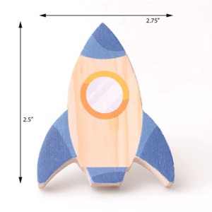 Nouveauté : Boutons de tiroir pour enfants en bois de pin, forme fusée, poignées de commode, poignées de meubles en bois durables de haute qualité - Product Image 2