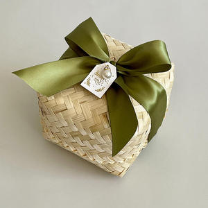 Cesta de Regalo de Bambú Cuadrada de Primera Calidad para Uso Industrial, Cesta de Paja Ecológica al por Mayor, Organizador Decorativo para el Hogar - Product Image 2