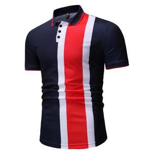 Polo de Hombre con Bloques de Color, Manga Corta, Corte Regular, Tejido de Punto, Diseño Casual en Blanco y Negro - Product Image 3