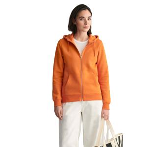 Sudadera con cremallera para mujer Sudadera con capucha de lana de algodón naranja de gran tamaño con cremallera Streetwear Ropa de invierno cálida Sudaderas con cremallera - Product Image 1