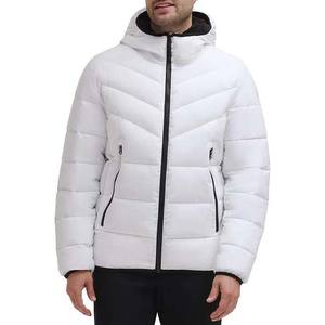 Chaqueta Acolchada para Hombre con Logotipo Personalizado, de Moda, al por Mayor, Casual, de Manga Larga, para Invierno, con Cuello Alto y Capucha, Impermeable - Product Image 1