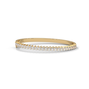 Brazalete de Moissanita Chapado en Oro de 18K con Corte Brillante Redondo Alternado, Joyería para Mujer, Regalo para Fiesta - Product Image 1