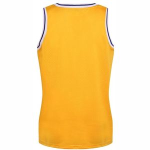 Maillot de basket-ball unisexe jaune en mesh sans manches, col rond, respirant, vêtements de sport pour adultes, toutes saisons, coupe classique, service OEM - Product Image 5