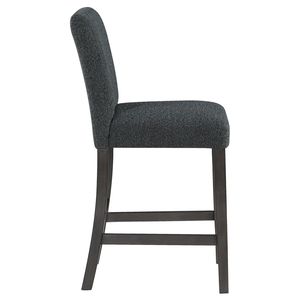 Set di 2 Eleganti Sgabelli da Bar Murtry in Tessuto Bouclé Nero - Product Image 6