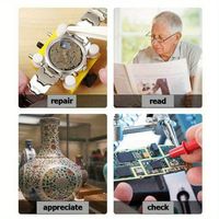 Handheld 45X Magnifying Glass with 3 LED Light Reading Lens Jewelry Loupe