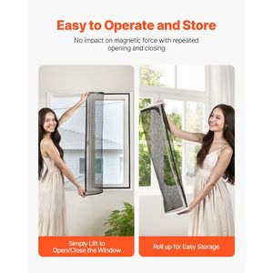 มุ้งลวดแม่เหล็ก ขนาด 58.27 x 39.17 นิ้ว  วัสดุ PVC ใยแก้ว  โครงสีขาว แถบแม่เหล็กสีดำ  แบบไม่มี D Wind - Product Image 2