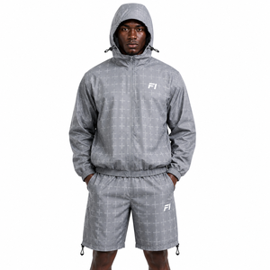 Chaquetas cortas para hombre Y2K personalizadas, de nailon que reacciona al agua, resistentes al agua, cortavientos, impermeables, para exteriores. - Product Image 3