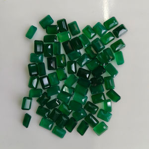 Ónix Verde Natural, Corte Octogonal de 7x5MM, Gema Suelta de la Mejor Calidad para Joyería, Gemas de Red Mountain - Product Image 2