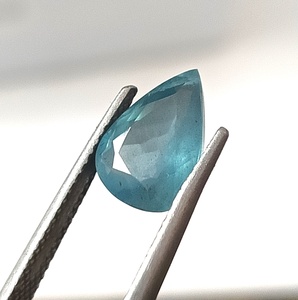 Piedra Preciosa Suelta de Aguamarina Azul Natural de 2.15 Quilates, Corte Pera Facetado, Translúcida, 7.8x10.8x4.8mm, Personalizada para Joyería - Product Image 2