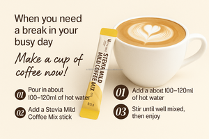 กาแฟสำเร็จรูปชนิดผง ไม่มีน้ำตาล ไม่มีคอเลสเตอรอล รสหวาน ผลิตภัณฑ์เสริมอาหารเพื่อสุขภาพแบบเกาหลี รับผลิตแบบ OEM/Private Label บรรจุซอง 9.5 กรัม - Product Image 6