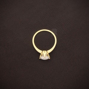 Anillo solitario de diamante redondo cultivado en laboratorio para unisex, oro macizo de 14K, joyería para propuesta de matrimonio para novias, anillos al por mayor. - Product Image 4