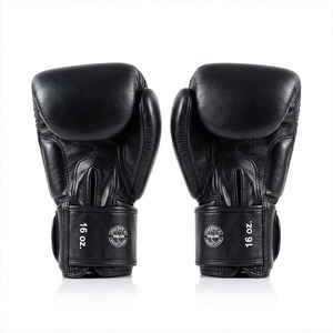 Fairtex Black Boxing Gloves Professional Muay Thai Kickboxing MMA Training Sparring Fight Gloves with Custom Logo - Product Image 4