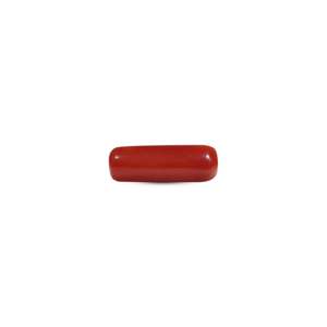 Natural Red Coral Loose Gemstone 6.3 Carat Oval Cabochon for Fine Jewelry - Product Image 1