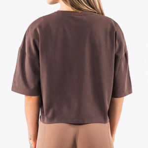 OEM Premium Spandex Cotton Women's Oversize Tee Sweat Wicking Summer Active Top 180 Grams TShirt - Product Image 2