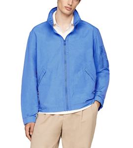 Chaqueta cortavientos ligera de color sólido para hombre, transpirable, informal, a la moda, con cierre de cremallera, talla grande. - Product Image 3