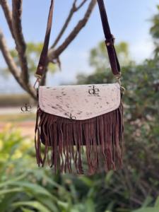 Sac bandoulière en cuir de vachette à franges, élégant et polyvalent, nouveau sac bandoulière multi-usages pour femme, design de créateur - Product Image 3