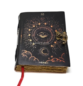 Tree of Life Dual Tone Embossed Handmade Genuine Leather Journal Custom Notebook Hardcover Vintage <b>Diary</b> With Antique Brass Lock - Product Image 2